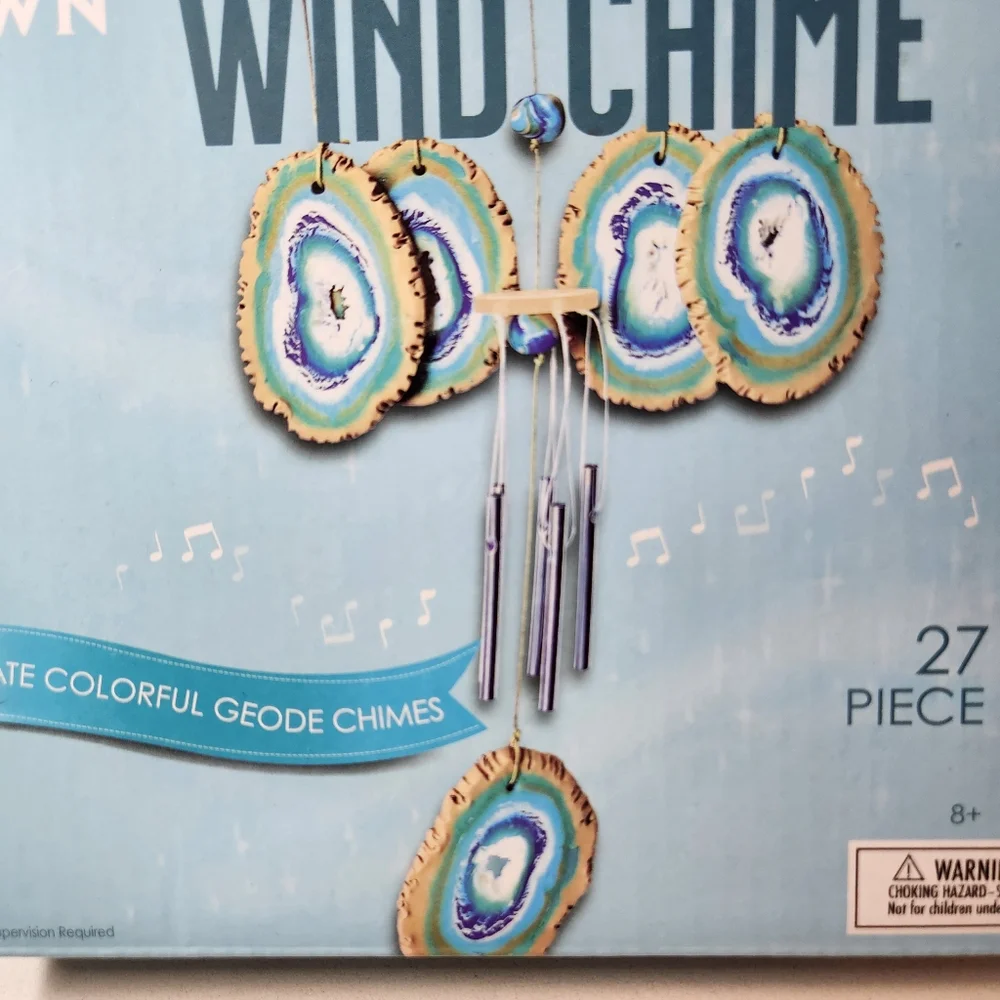 NEW Make Your Own Clay Geode Wind Chime DIY Craft Kit CHRISTMAS GIFT Stocking